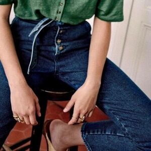 Sezane High Rise Blue Jeans